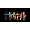 lot de 6 personnages "au guichet" PREISER 14029 HO 1/87