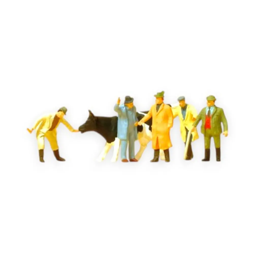 Personnages et bétail au marché - PREISER 14039 - HO 1/87