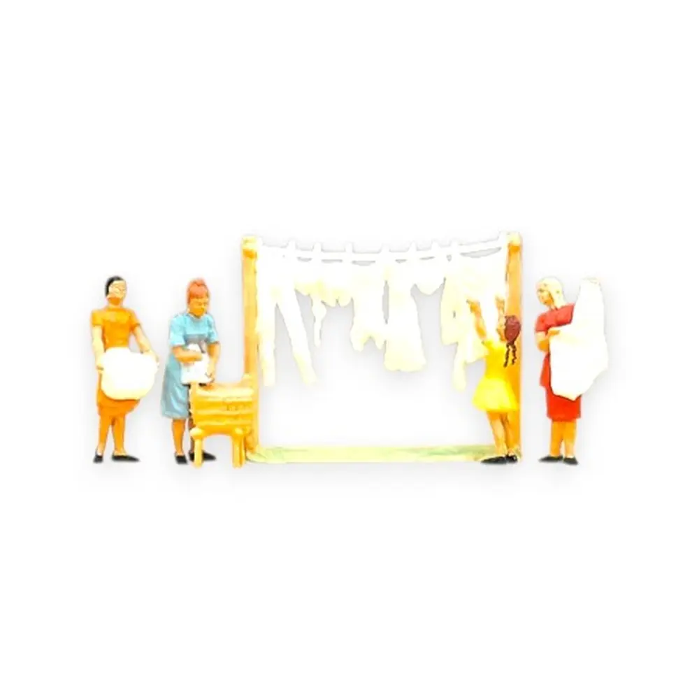 Femmes Etendant Le Linge - Preiser 14050 - HO 1/87