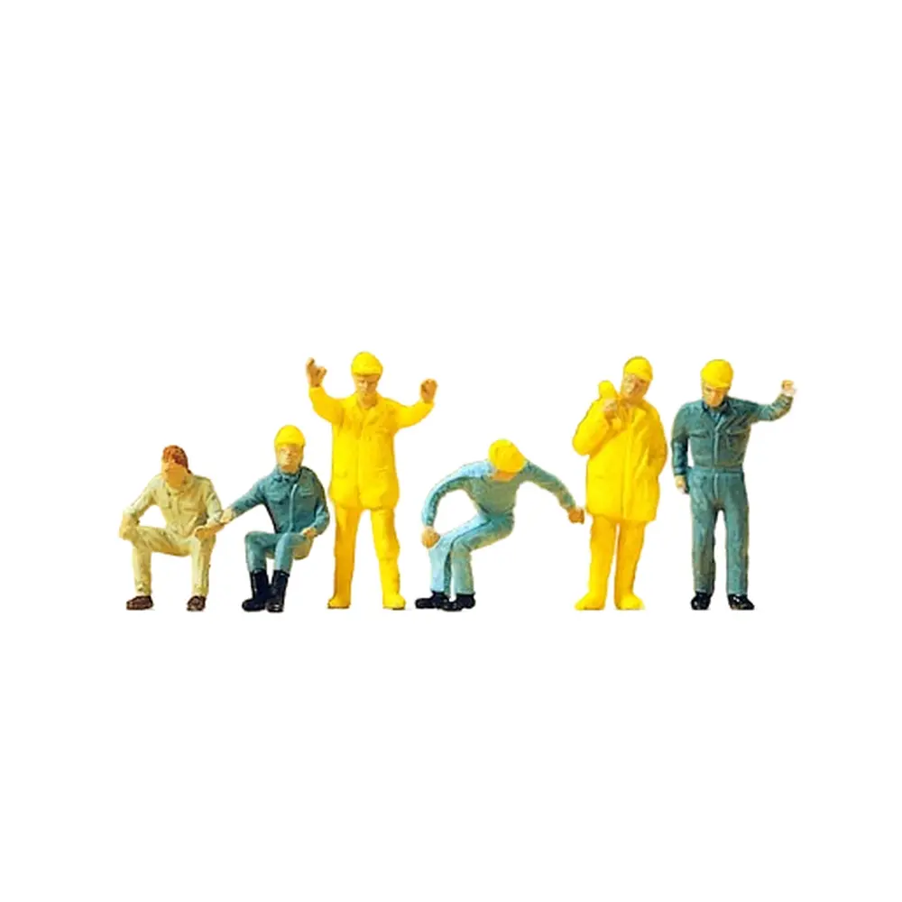 Lot de 6 Grutiers - Preiser 14128 - HO : 1/87