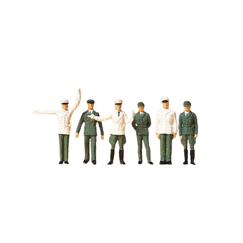 Lot de 6 policiers allemands de la RFA - Preiser 14146 - HO 1/87