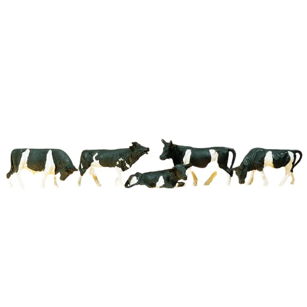 Vaches blanches et tachetées marrons Preiser 14155 - HO : 1/87
