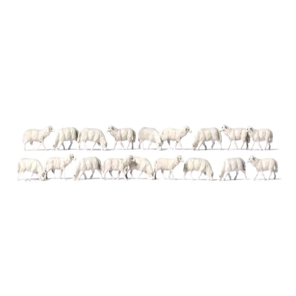 Lot de 18 moutons - Preiser 14161 - HO 1/87
