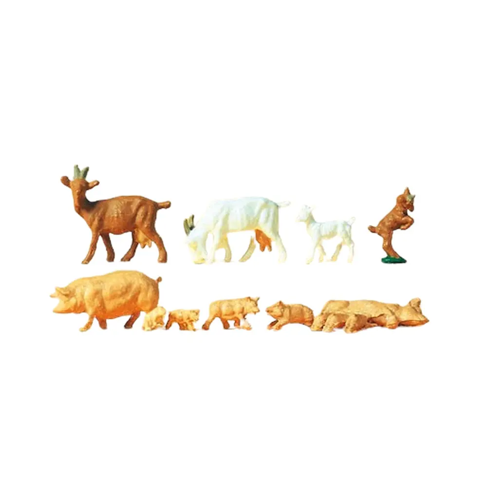 Lot de chèvres et porcs - Preiser 14162 - HO 1/87