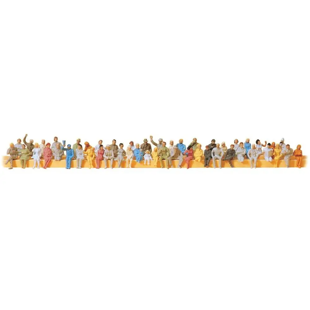 Pack de 48 Figurines - Passagers Assis - PREISER 14400 - HO : 1/87