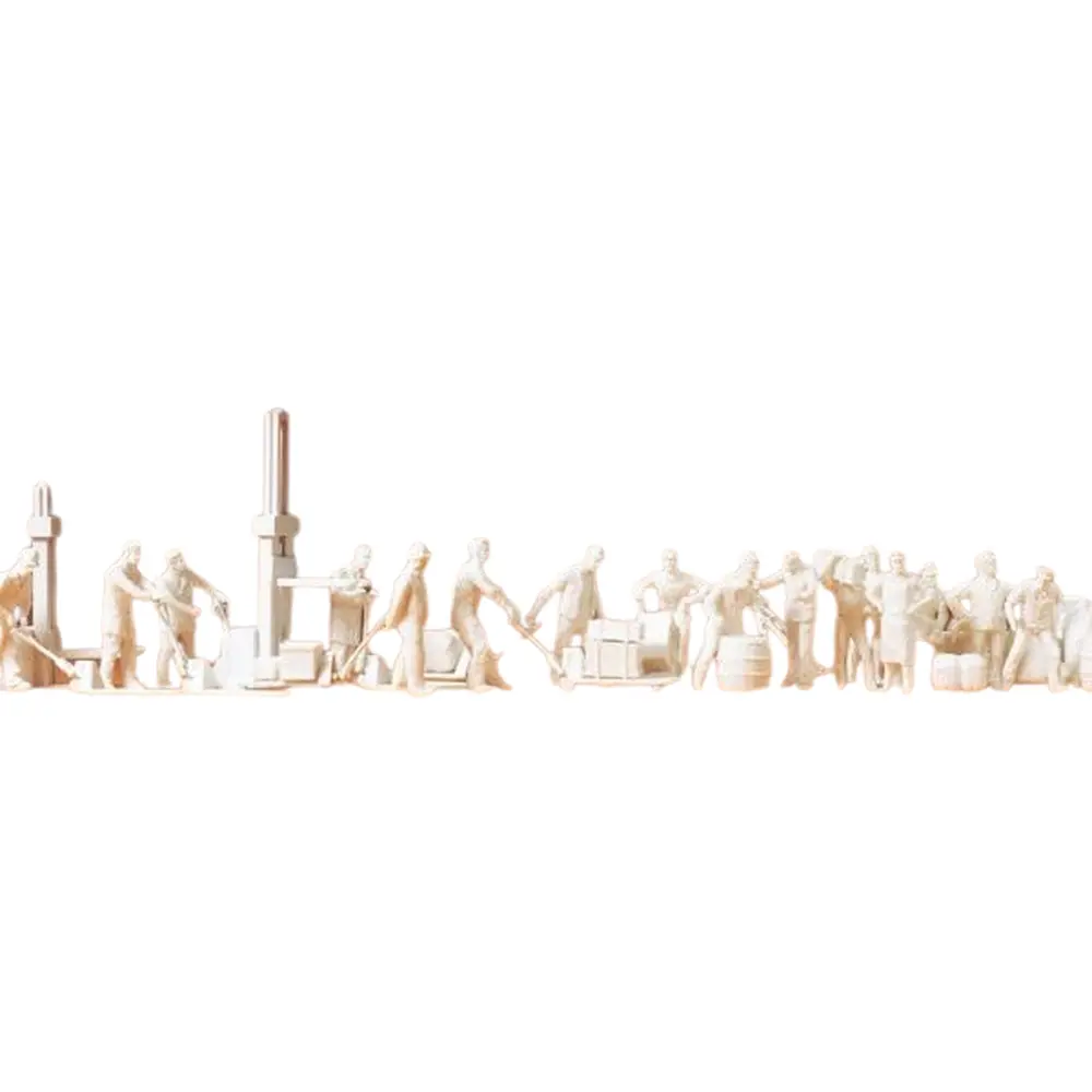 A l'entrepôt 21 personnages à peindre - Preiser 16348 - HO 1/87