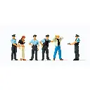 Lot de 6 personnages thème "Arrestation" PREISER 10589 - HO 1/87