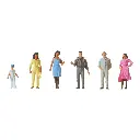 Lot de 6 figurines passants - Preiser 14045 - HO 1/87
