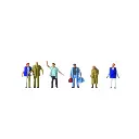 Voyageurs et agents d'accueil - PREISER 14046 - HO 1/87