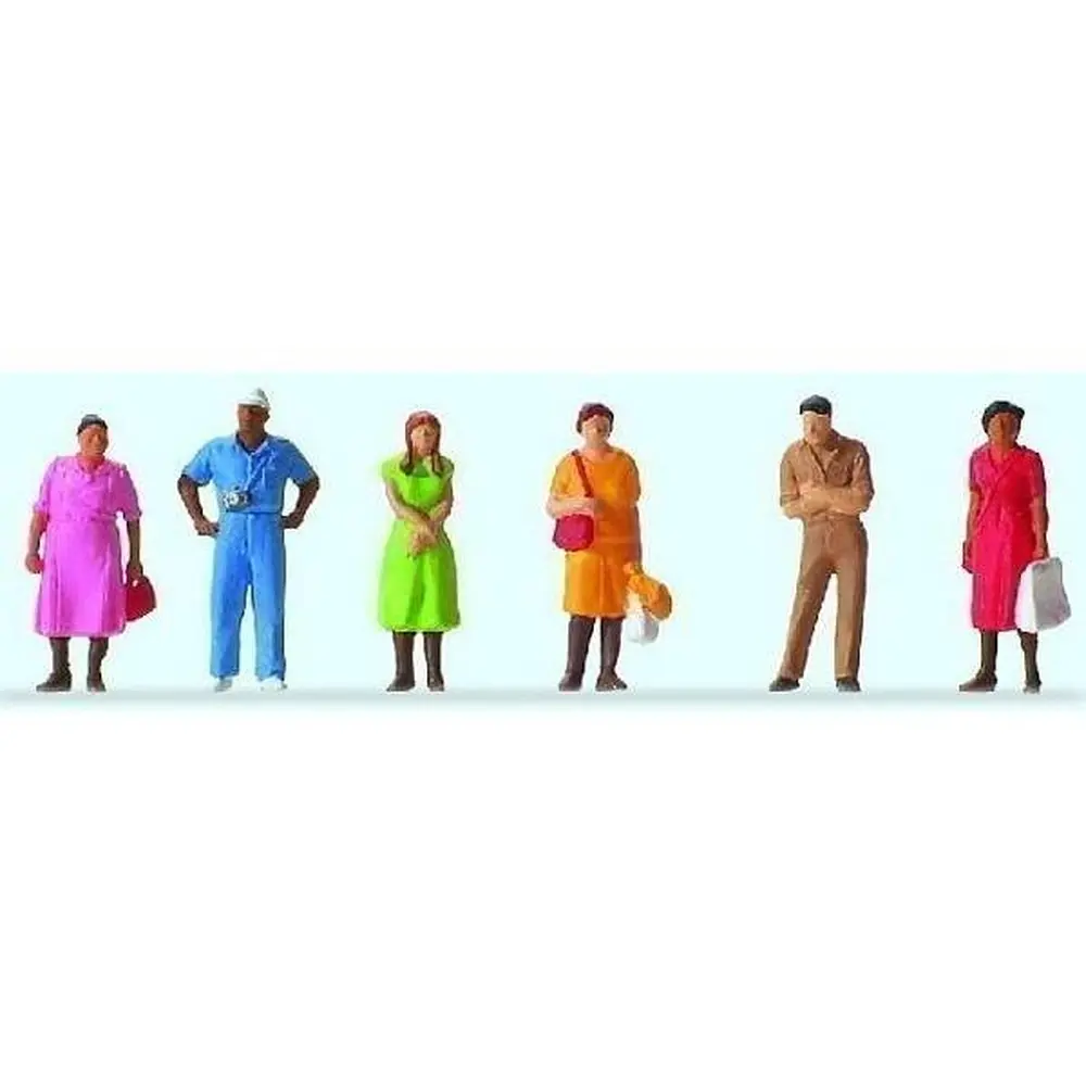 Lot de 6 Passants - Preiser 14047 - HO 1/87