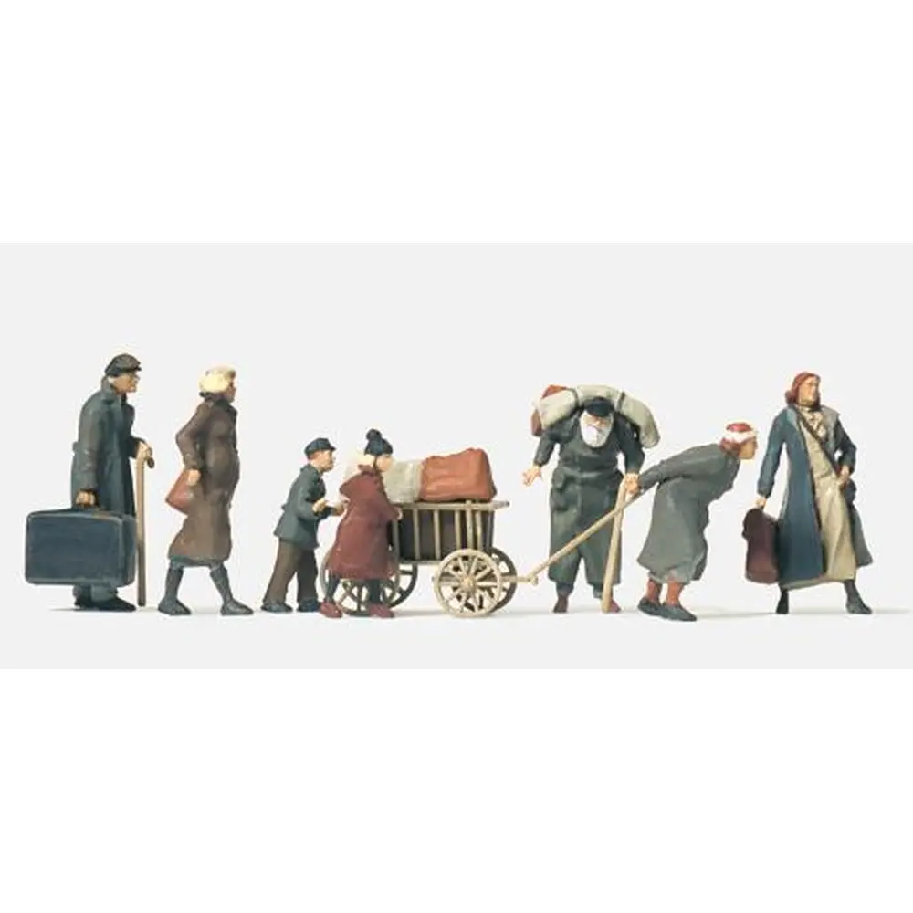 Lot de 7 personnages - Preiser 16558 - HO 1/87