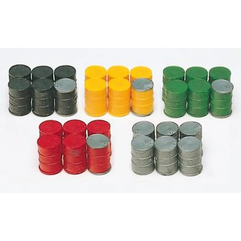 Lot de 30 fûts en métal - Preiser 17101 - HO 1/87