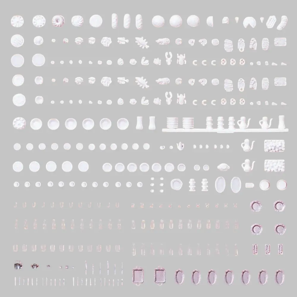 Ustensiles de table, aliments - Preiser 17220 - HO 1/87
