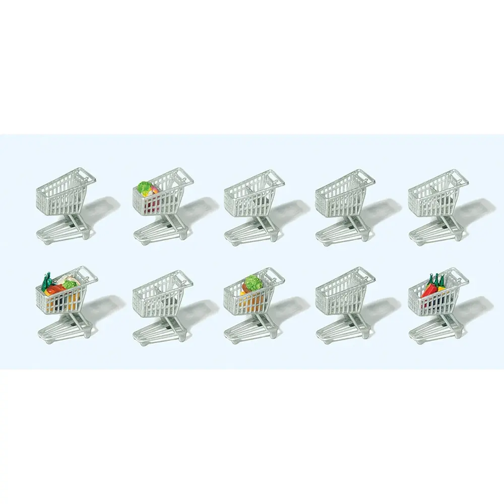 10 caddies - Preiser 17224 - HO 1/87
