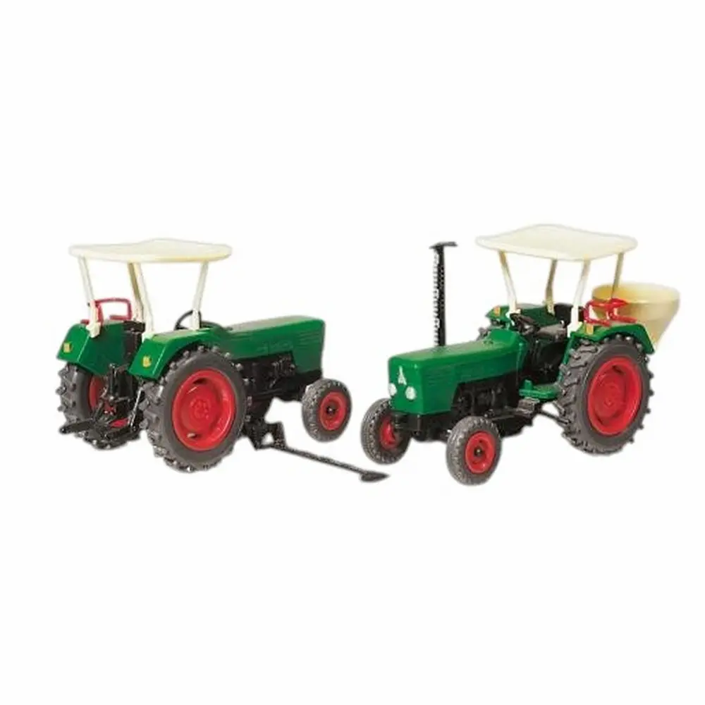 2 tracteurs Deutz - Preiser 17920 - HO 1/87