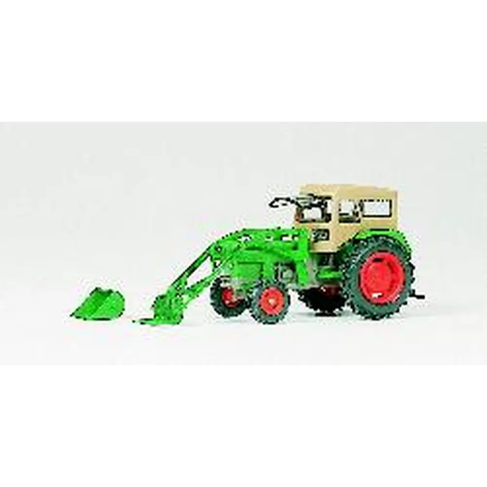 Tracteur Deutz D 6206 BAAS avec chargeur - Preiser 17923 - HO 1/87
