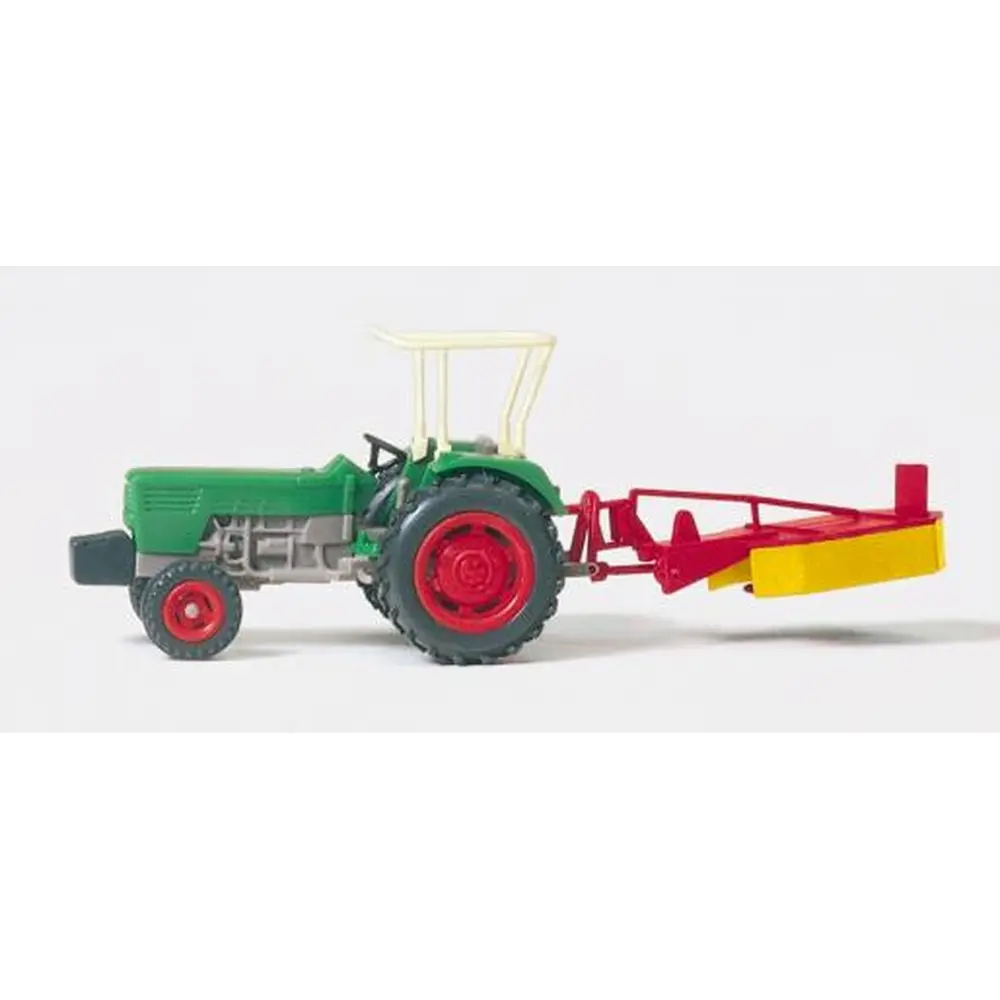 Tracteur Deutz D6206 + Faucheuse - Preiser 17930 - HO : 1/87