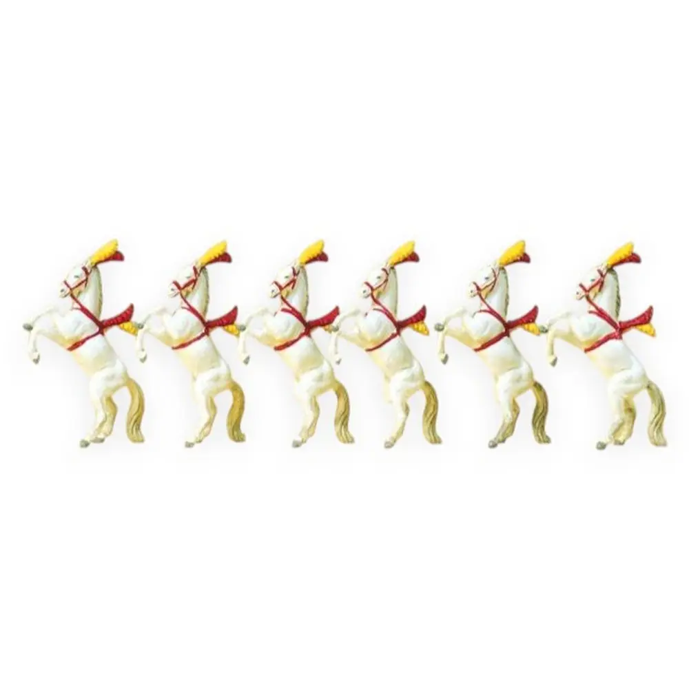 6 chevaux de spectacle - Preiser 20382 - HO 1/87