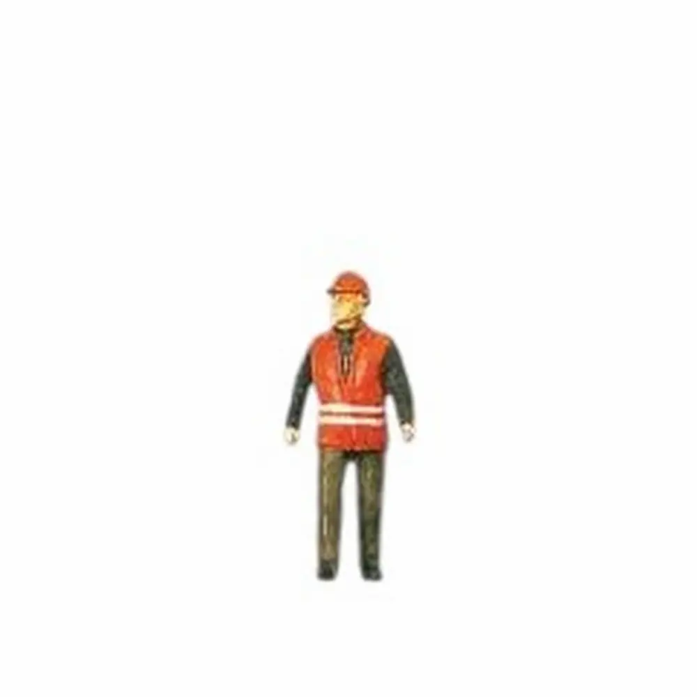 Employé des chemins de fer portant une veste de sécurité - Preiser 28008 - HO 1/87