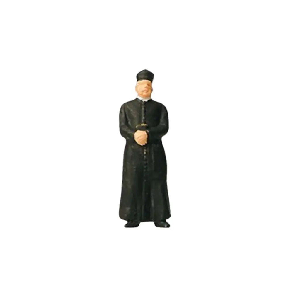 Figurine prêtre portant une soutane - PREISER 28076 - 1/87