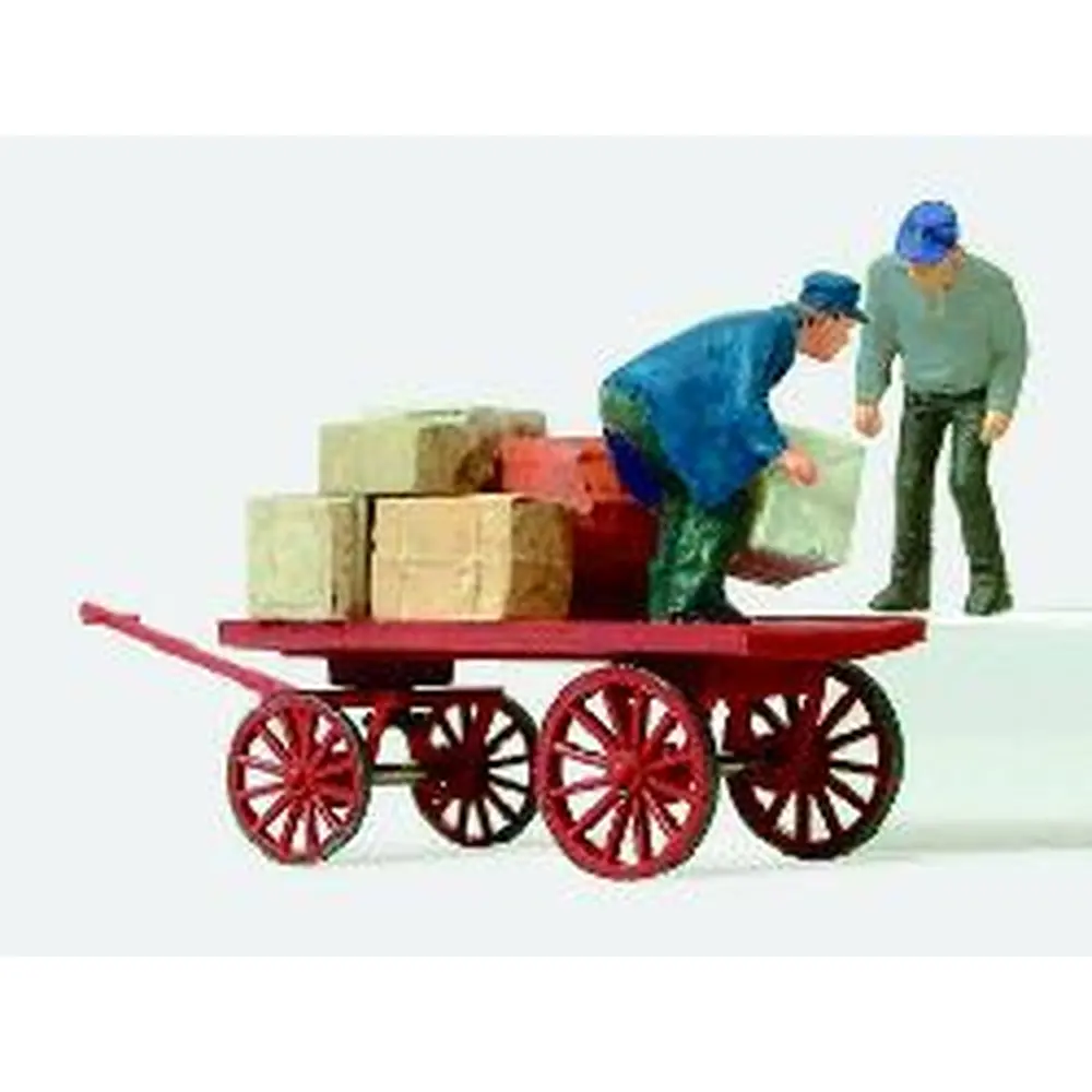 Livreurs avec charette