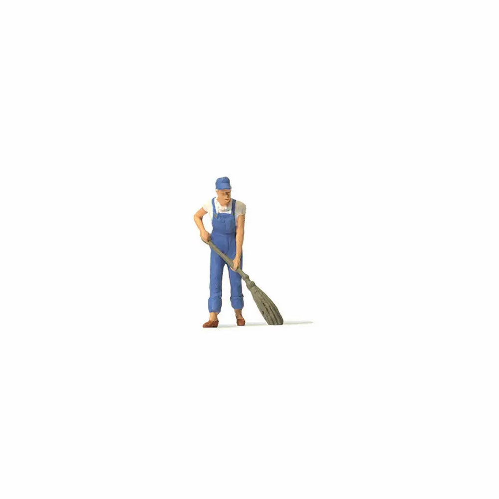 Personnage balayeur de rue - Preiser 28097 - HO 1/87