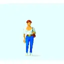 Jeune femme - Preiser 28123 - HO 1/87