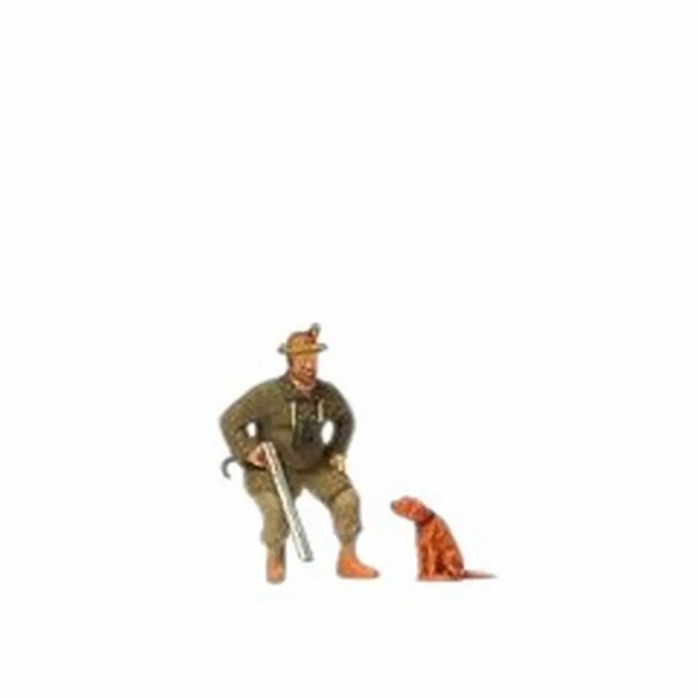 Chasseur et son chien - Preiser 28129 - HO 1/87