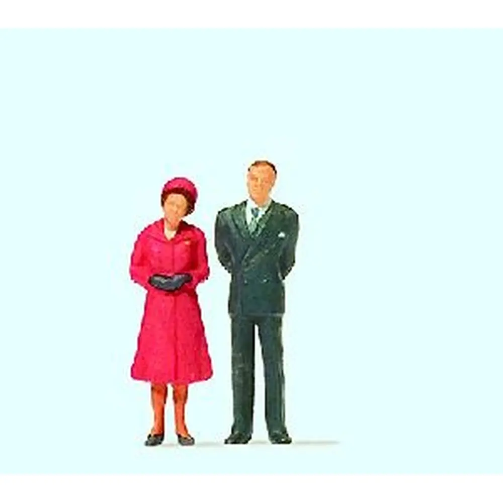 Sa Majesté la Reine et le Prince Philip - PREISER 28132 - HO : 1/87