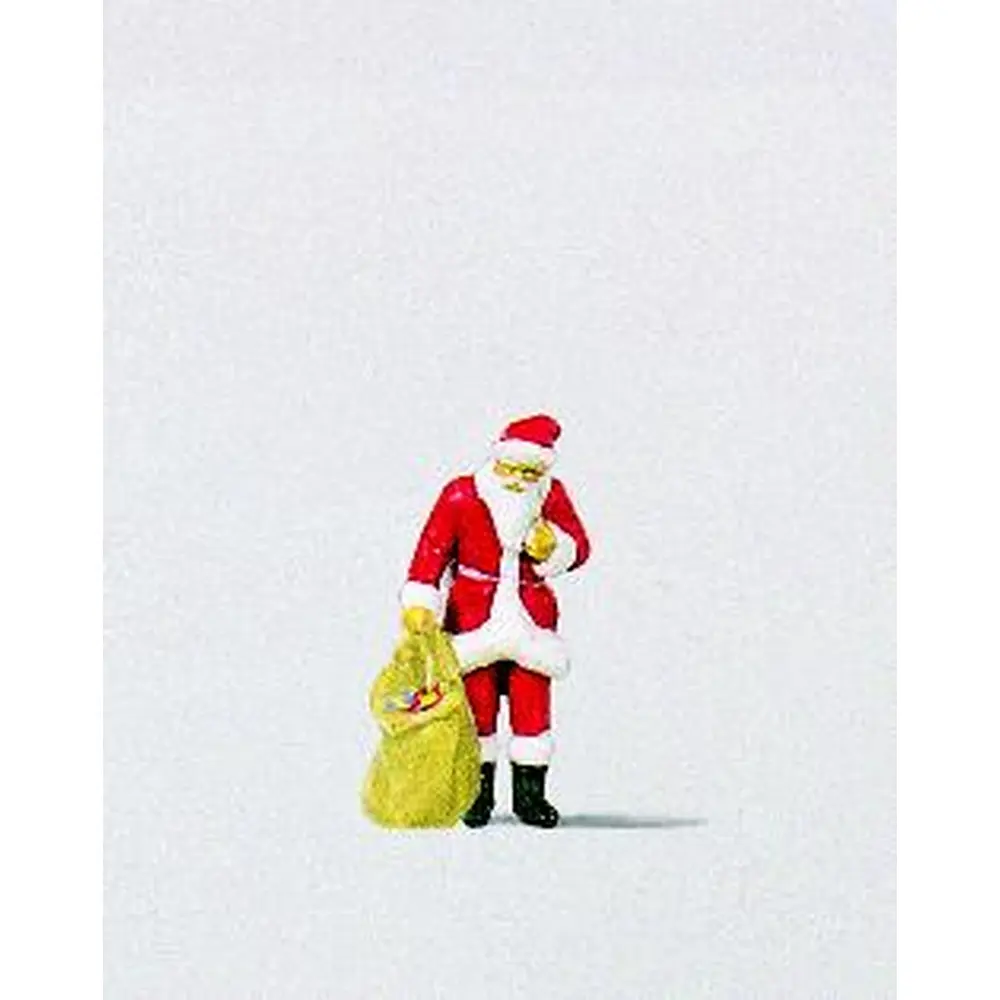 Père noël avec un sac de cadeaux - Preiser 29027 - HO 1/87