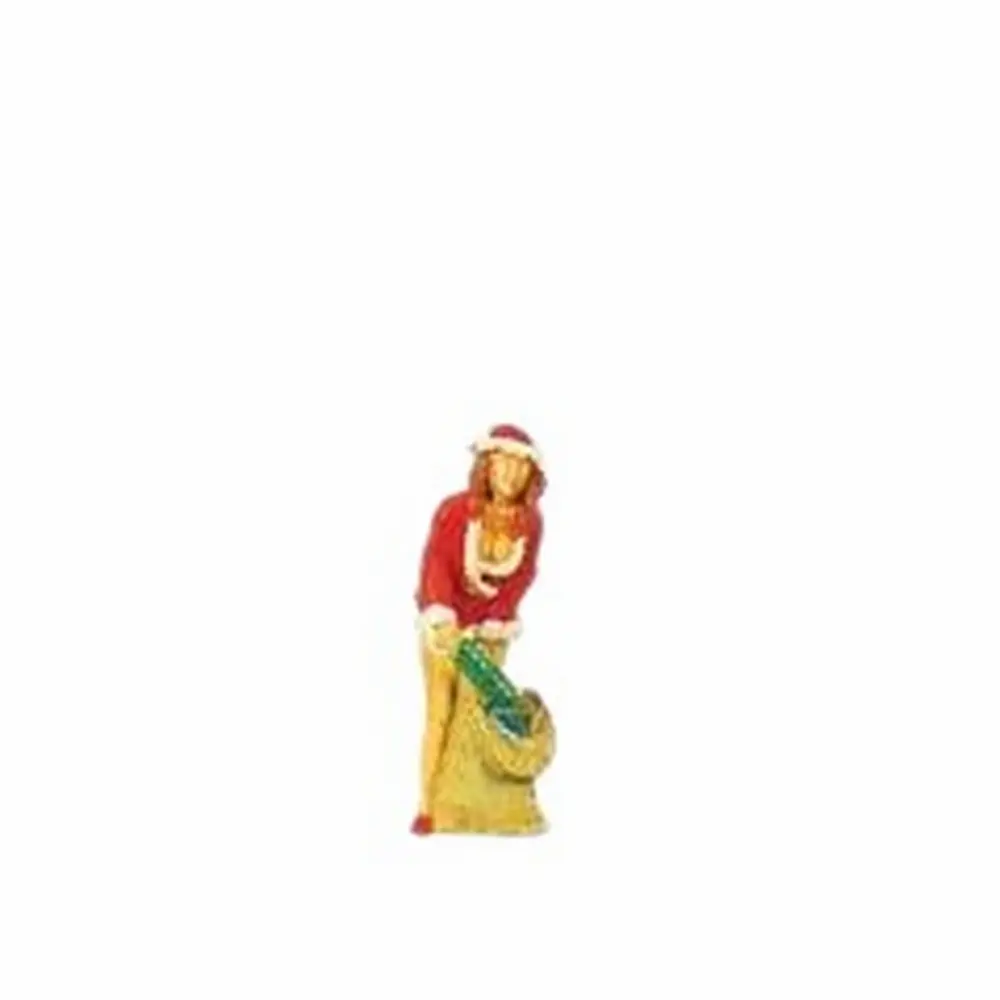 Femme avec déguisement de noël et un sac de cadeaux - Preiser 29028 - HO 1/87