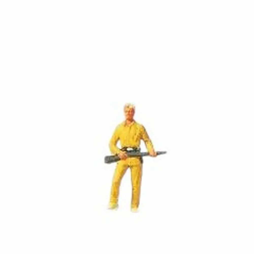 Chasseur en habit jaune - Preiser 29056 - HO 1/87