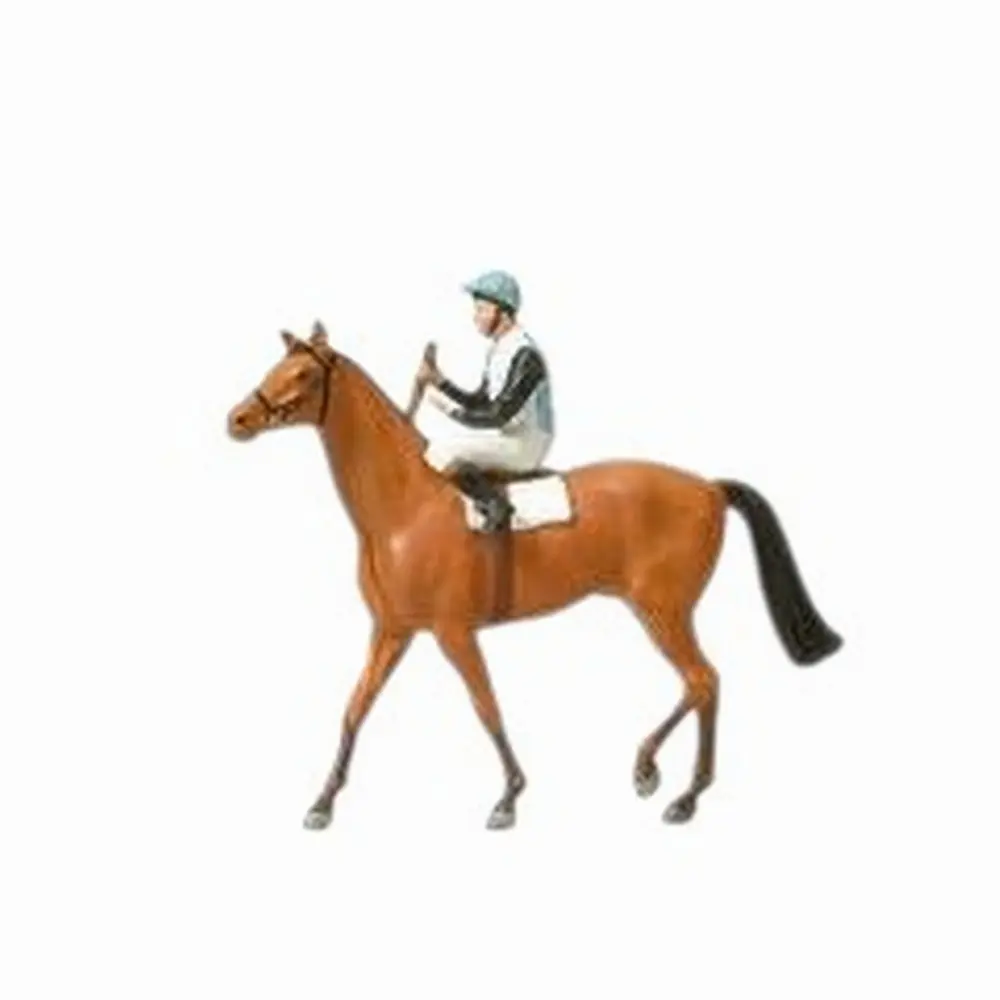 Jockey sur un cheval - Preiser 29080 - HO 1/87