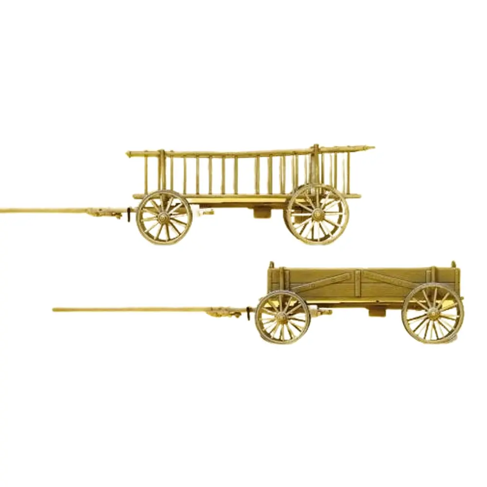 Lot de 2 charettes - Preiser 30413 - HO 1/87