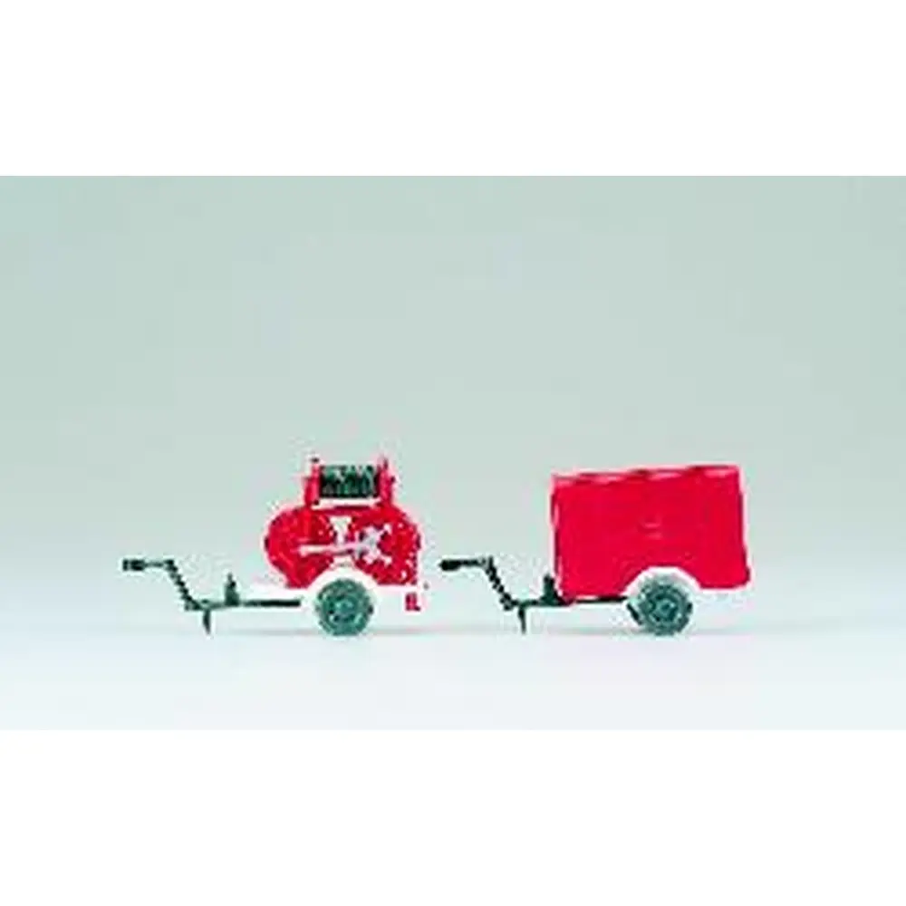 Remorque de pompier - Preiser 35010 - HO 1/87