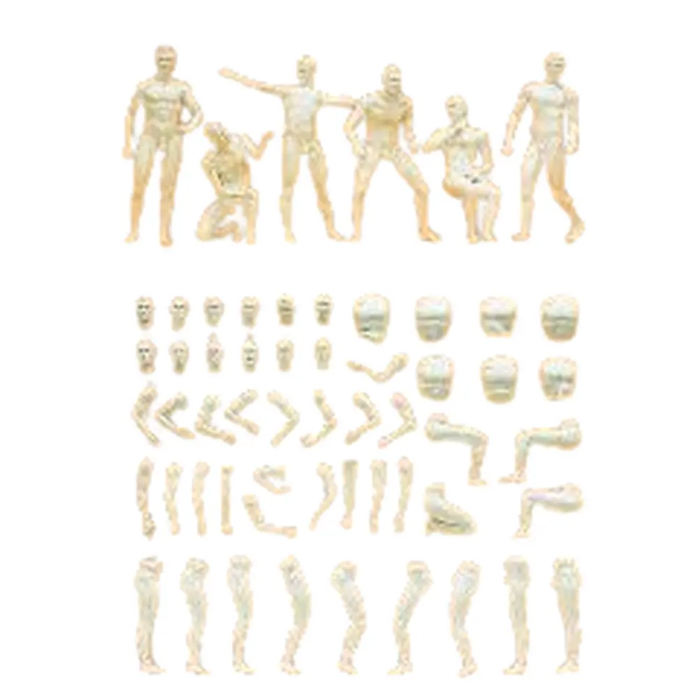 Personnages masculins à peindre - PREISER 58000 - 1/25