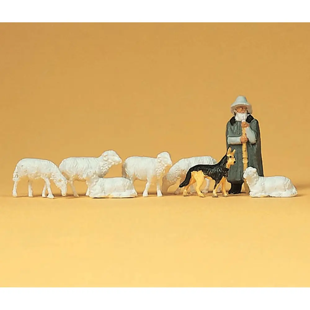 Berger avec moutons - Preiser 65323 - 0 1/43
