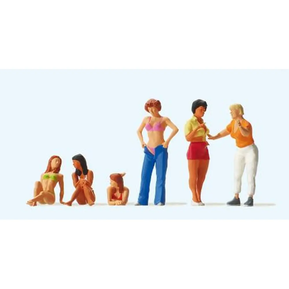 Lot de 6 Femmes au camping - Preiser 65358 - 0 :1/43