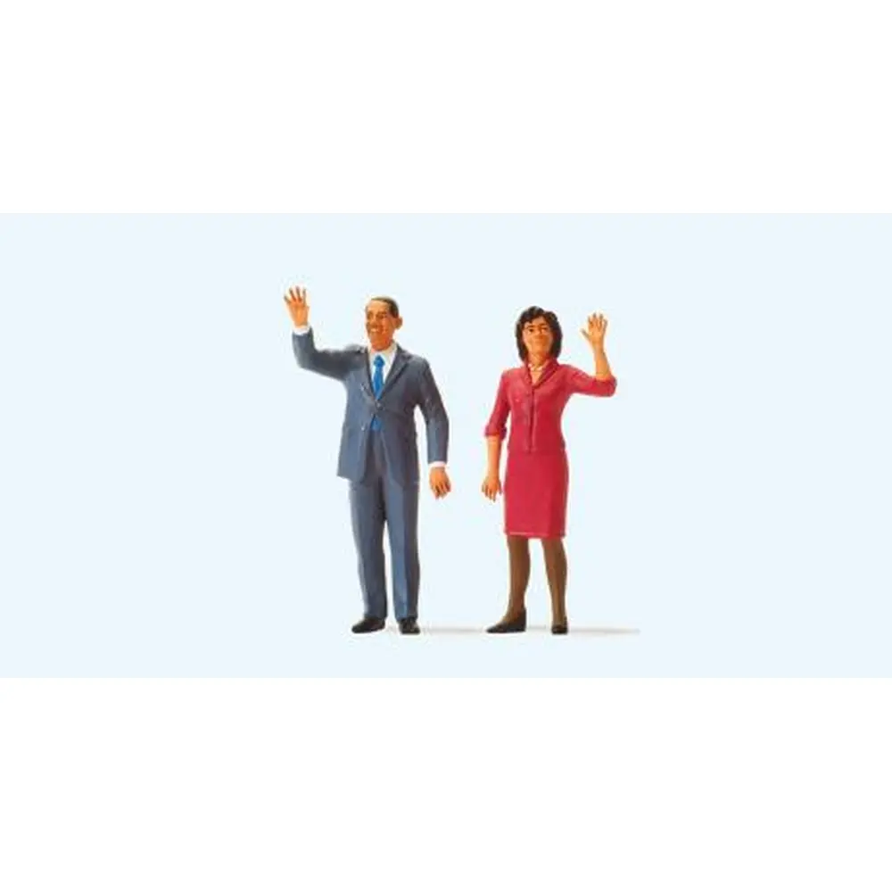 Président Obama et sa femme - Preiser 65360 - 1/43