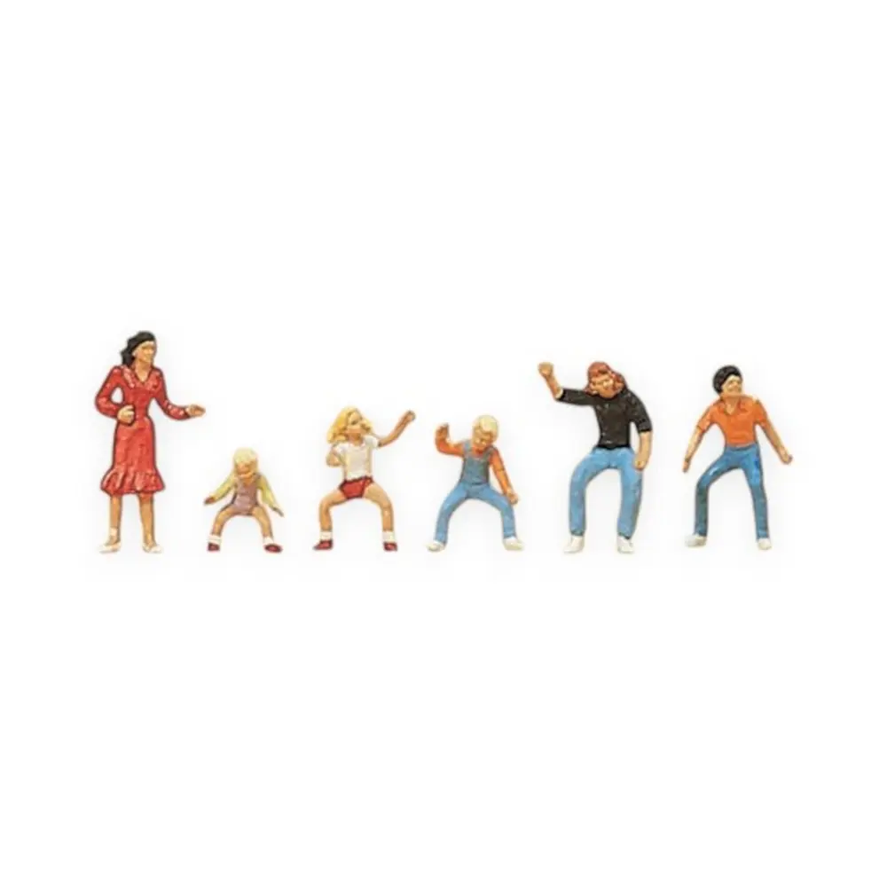 6 enfants sur manège - Preiser 79063 - N 1/160