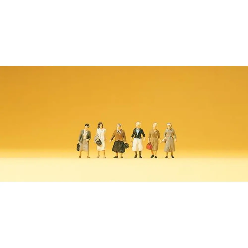 6 ouvrières en direction de la gare - Preiser 79098 - N 1/160 