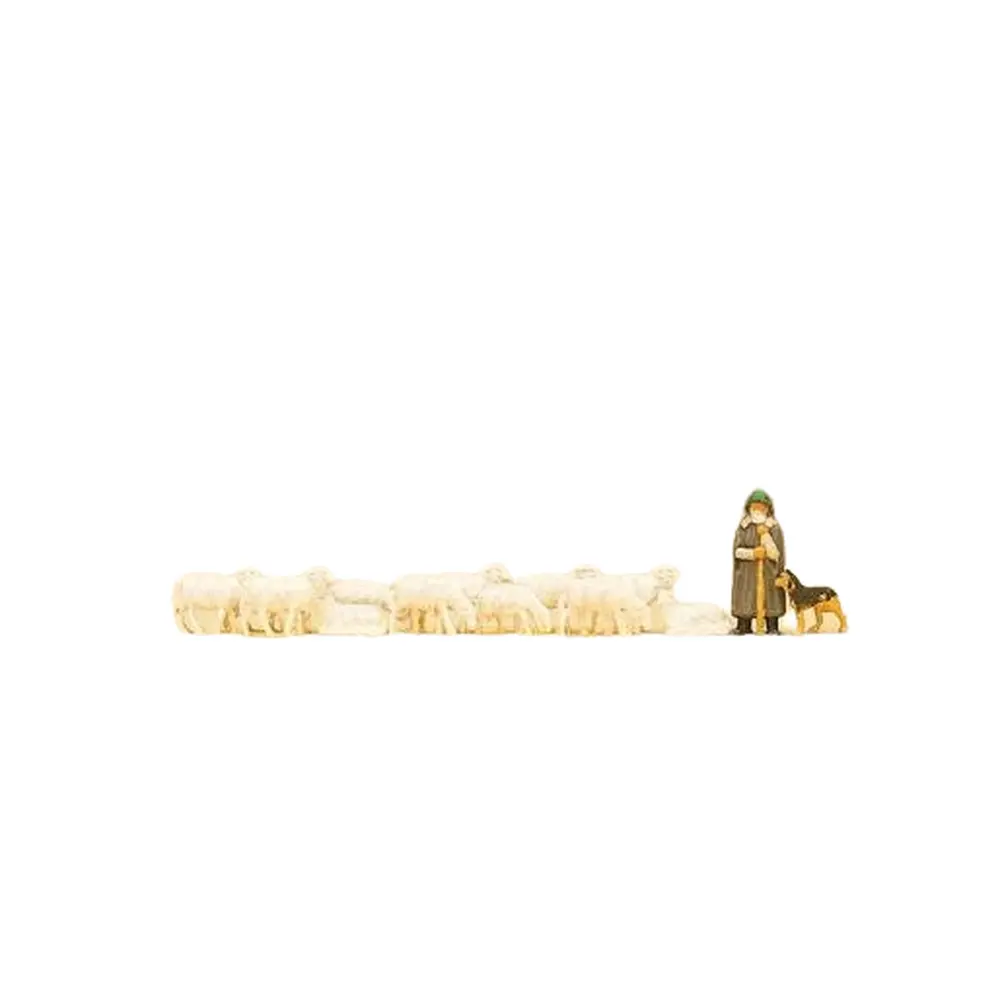 Pack de Moutons avec Berger + Chien - Preiser 79160 - N: 1/160