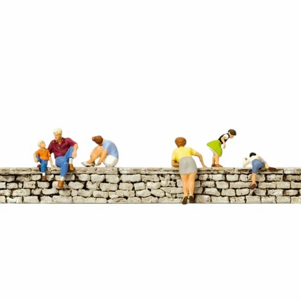 Personnages sur un mur - Preiser 10615 - HO 1/87