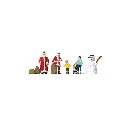 Lot de personnages miniatures représentant des enfants rencontrant le père Noël - Preiser 79226 - N 1/160