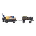 1 cheminot conduisant un chariot électrique - PREISER 10256 - HO 1/87
