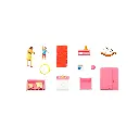 Une mère changeant son bébé dans une chambre d'enfant - PREISER 10645 - HO 1/87