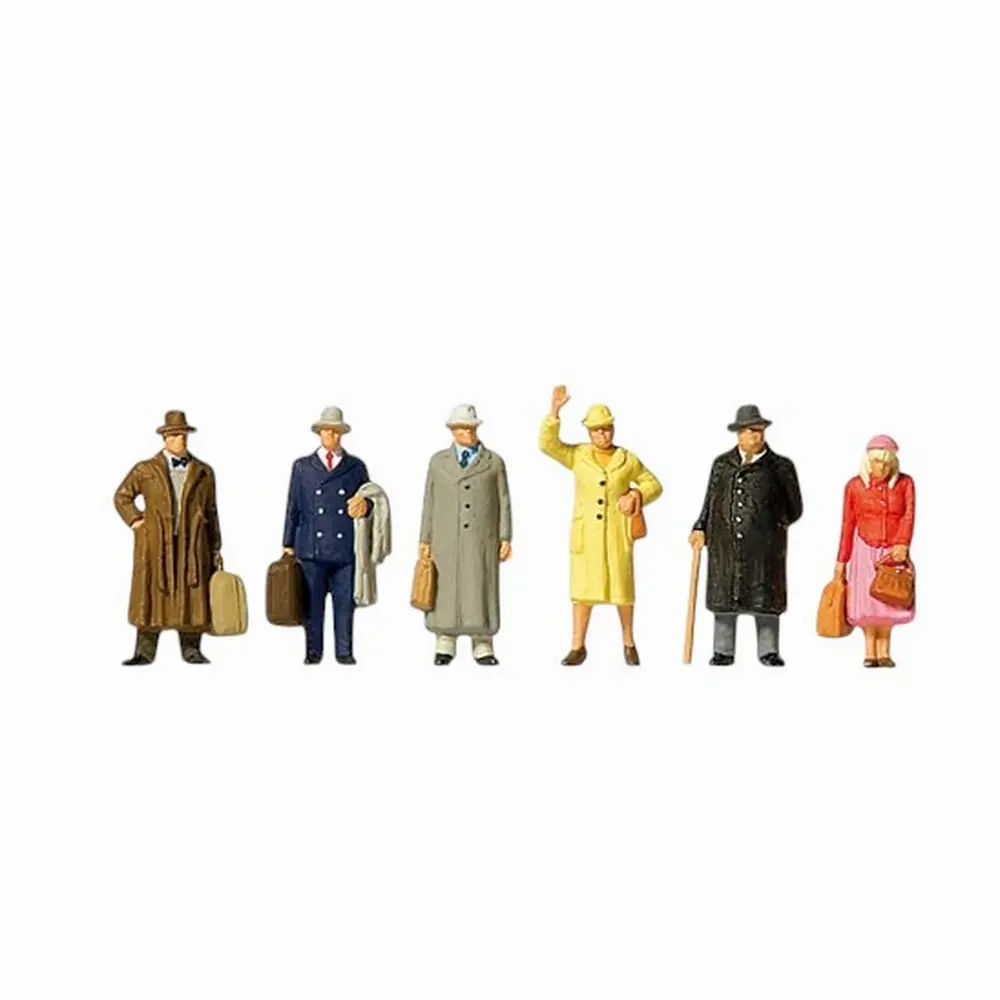 6 personnages passagers de l'époque III - Preiser 10664 - HO 1/87