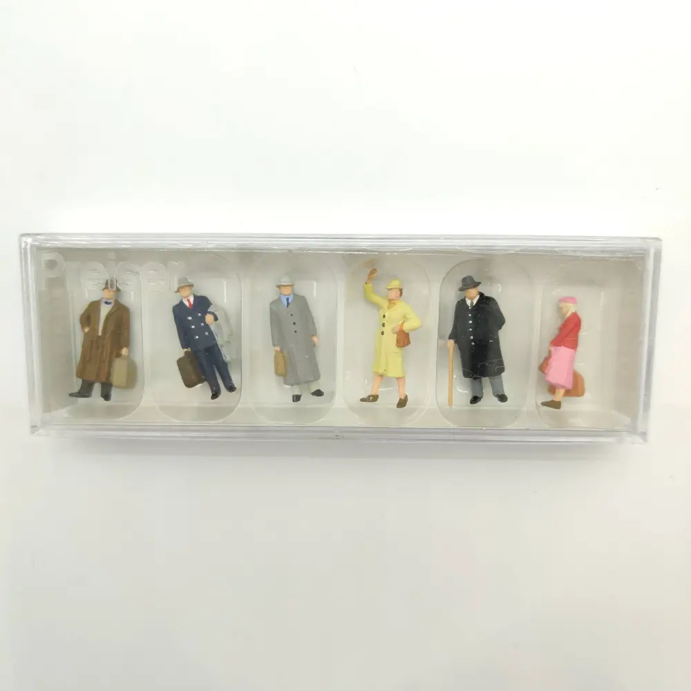 Lot de 6 personnages passagers de l'époque III - Preiser 10664 - HO 1/87