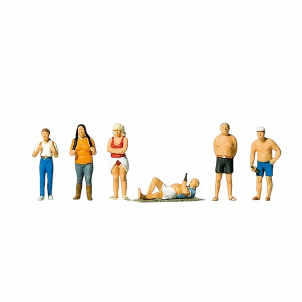 6 personnages en vacances - Preiser 10668 - HO 1/87