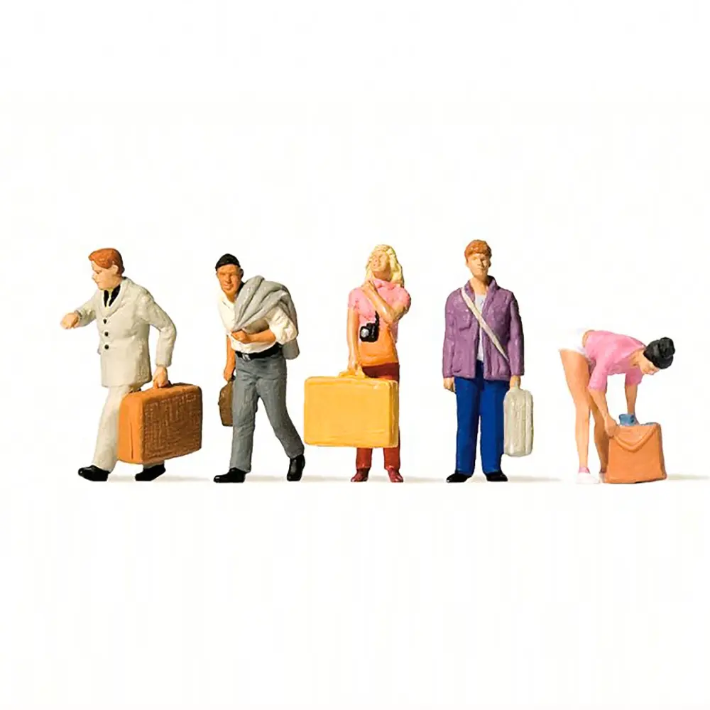 5 passagers à la gare - Preiser 10670 - HO 1/87